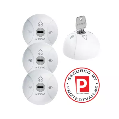 Lot de 3 serrures antivol utilitaire Blanches