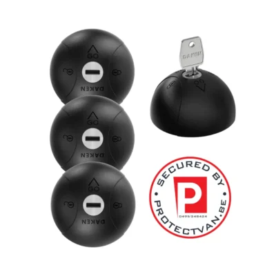 Kit de trois serrures antivol noires pour camion utilitaire fourgon